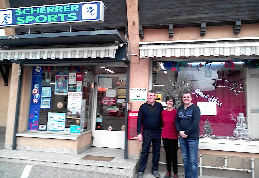 Laurent et Sandrine Scherrer avec David Auber