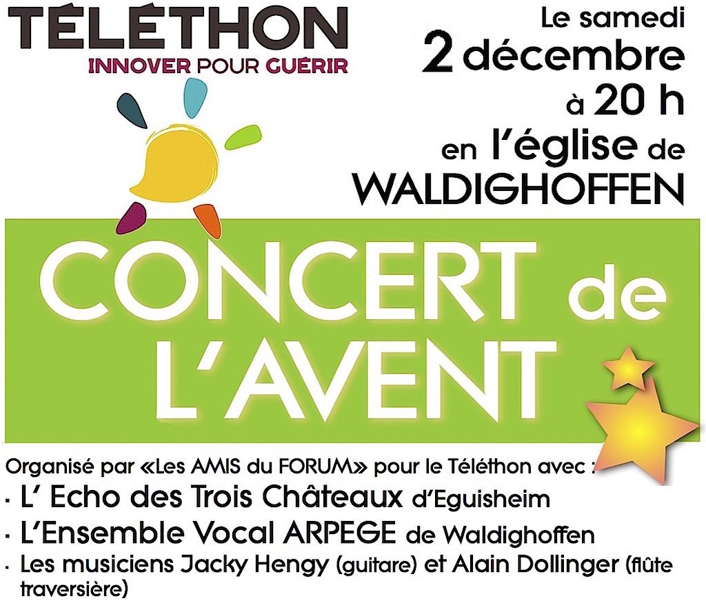 Visuel pour le concert Téléthon 2017 des Amis du Forum à Waldighoffen