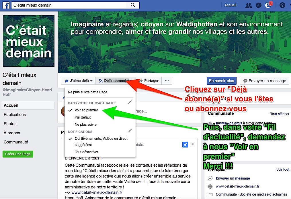 Facebook-changement d'algorithme