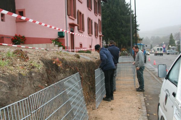 Mise en place de gabions 1ère étape