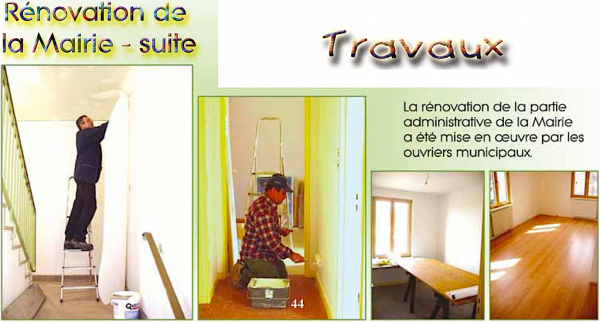 Travaux de rénovation de la Mairie