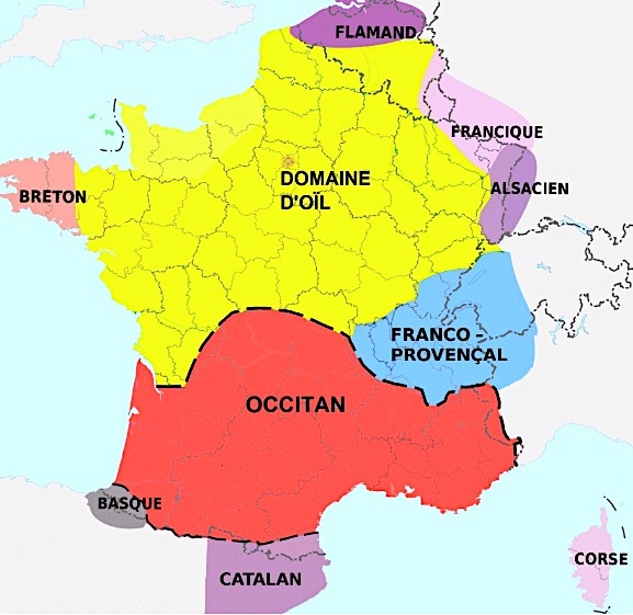 Répartition des langues régionales en France