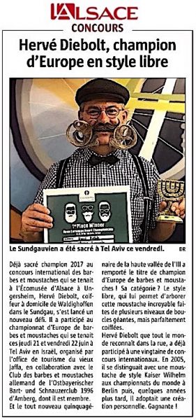 L'Alsace Hervé Diebolt en page Région le 27 juin 2018