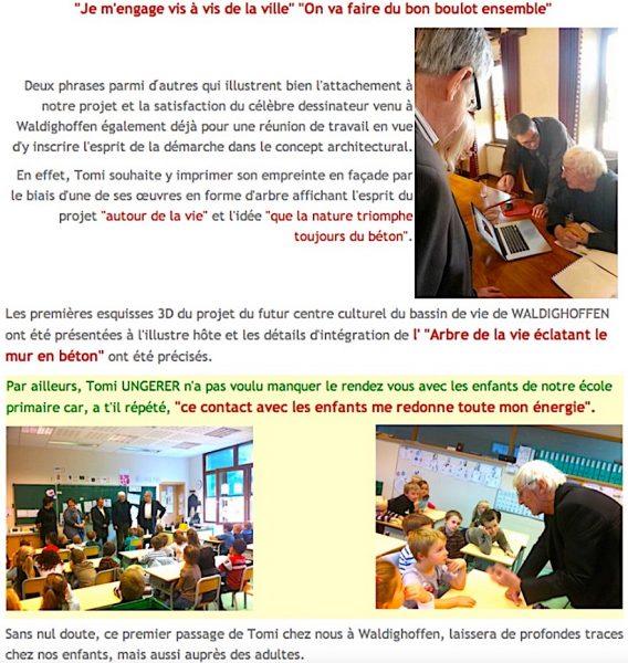 Visite de Tomi Ungerer à Waldighoffen en octobre 2013-2