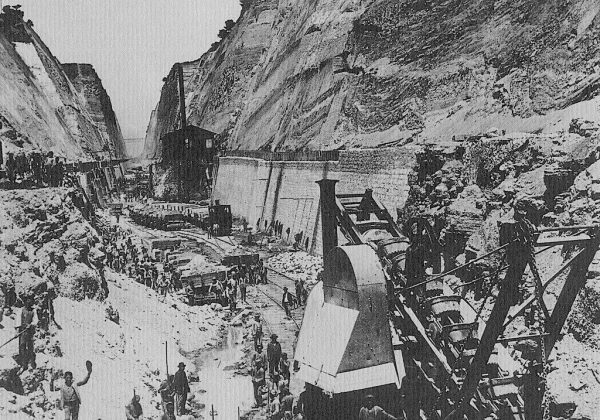 Construction du Canal de Corinthe