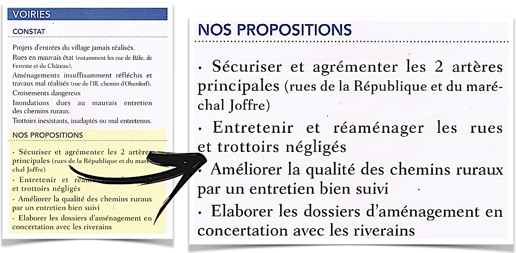 Propositions travaux